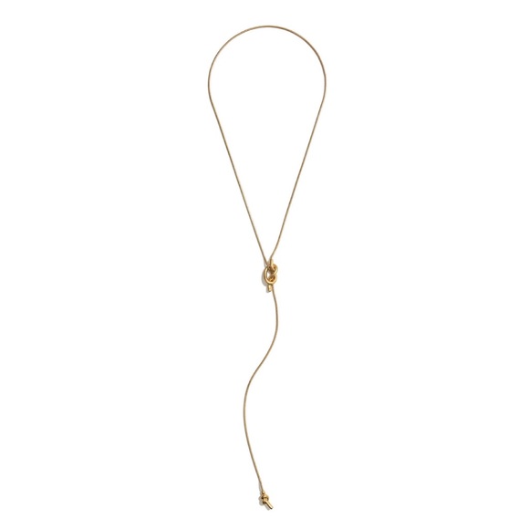 NWOT Madewell Knotshine Necklace Gold Plated - Picture 4 of 8